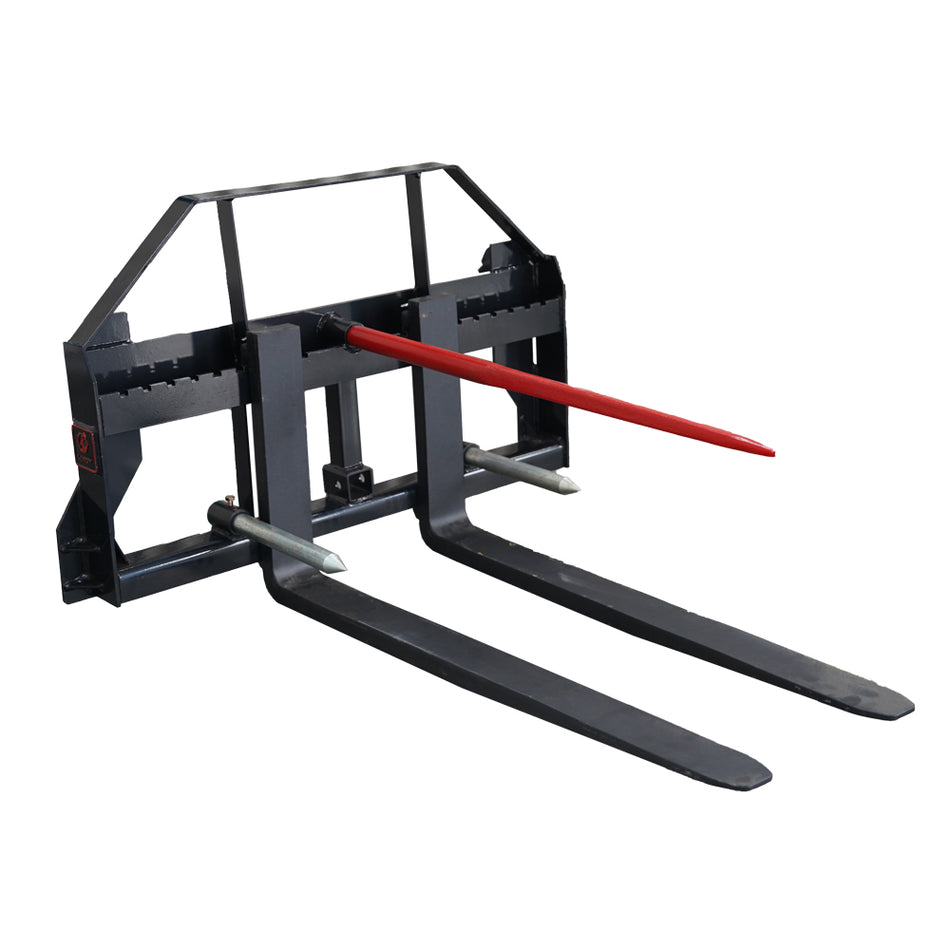 Standard Series Pallet Fork Frame, Hay Frame Attachment, Fits John Deere Tractors, 48.75" Hay Spears, Stablizers and 48" Pallet Fork Blades