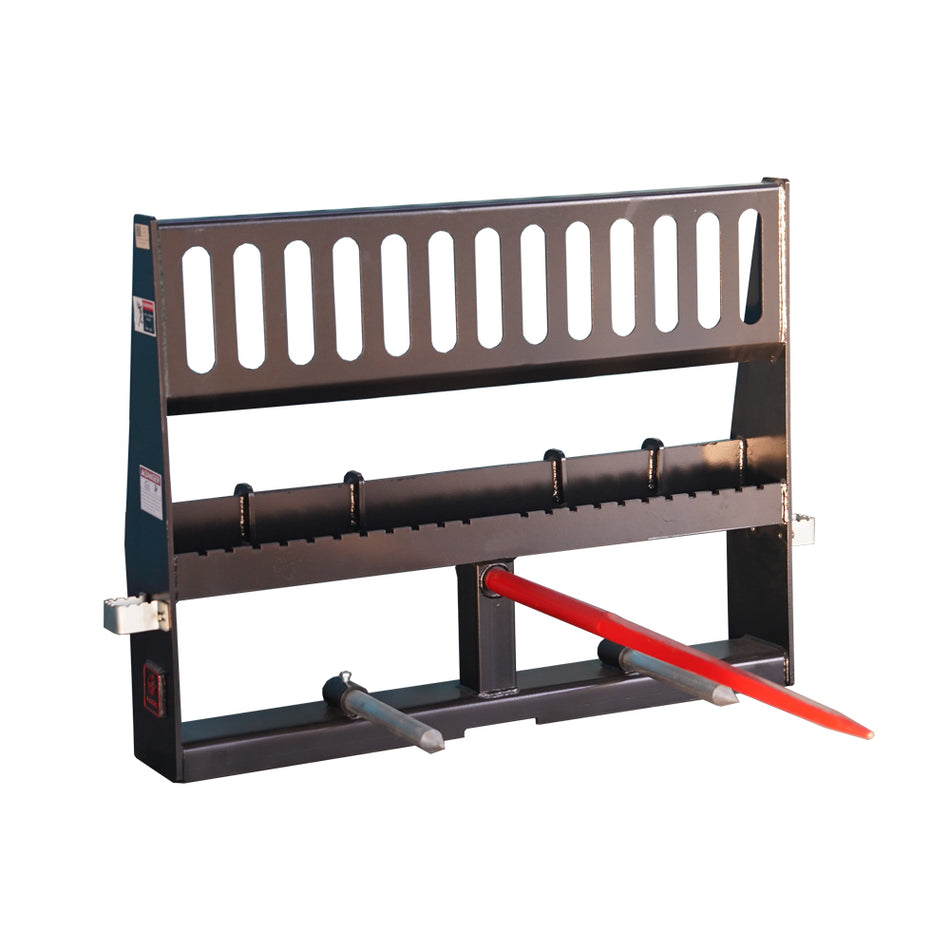 48'' HD Pallet Forks Hay Spear Skid Steer Quick Tach